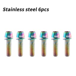 MUQZI 6pcs Stem Bolts M5x17mm Bicycle Handlebar Stem Screw With Washer MTB Road Bike Stem Riser Screw