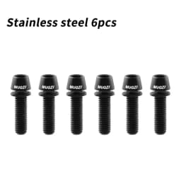 MUQZI 6pcs Stem Bolts M5x17mm Bicycle Handlebar Stem Screw With Washer MTB Road Bike Stem Riser Screw