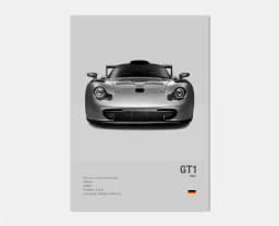 Pop Black And White German Luxury Sports Car Poster Wall Art 911 GT3 RS Turbo HD Oil On Canvas Print Garage Living Room Decor