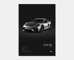 Pop Black And White German Luxury Sports Car Poster Wall Art 911 GT3 RS Turbo HD Oil On Canvas Print Garage Living Room Decor