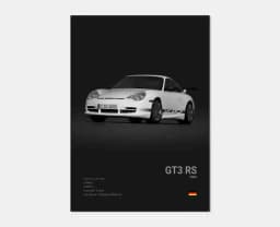 Pop Black And White German Luxury Sports Car Poster Wall Art 911 GT3 RS Turbo HD Oil On Canvas Print Garage Living Room Decor