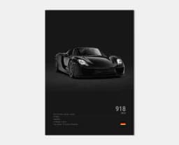 Pop Black And White German Luxury Sports Car Poster Wall Art 911 GT3 RS Turbo HD Oil On Canvas Print Garage Living Room Decor