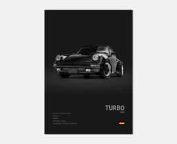 Pop Black And White German Luxury Sports Car Poster Wall Art 911 GT3 RS Turbo HD Oil On Canvas Print Garage Living Room Decor