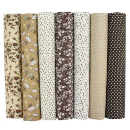 7PCS 25 X 25cm/50 X 50cm Squares Cotton Craft Fabric Cloths for DIY Bundle Patchwork Quilting Sewing Scrapbooking Art Craft