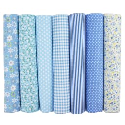 7PCS 25 X 25cm/50 X 50cm Squares Cotton Craft Fabric Cloths for DIY Bundle Patchwork Quilting Sewing Scrapbooking Art Craft