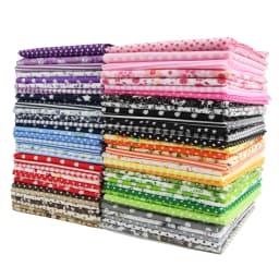 7PCS 25 X 25cm/50 X 50cm Squares Cotton Craft Fabric Cloths for DIY Bundle Patchwork Quilting Sewing Scrapbooking Art Craft