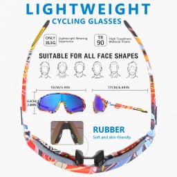 Kapvoe Photochromic Cycling Glasses for Men, Bike Sunglasses, Sports Goggles, MTB Bicycle Eyewear, Riding Protection, UV400