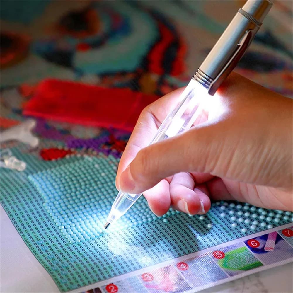 LED DIY Diamond Painting Pen with Light Illumination Drill Art Lighted Pen Applicator Bead Accessories Lighting Tool Accessories