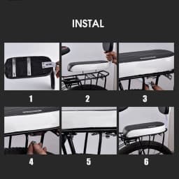 Bicycle Back Seat Bicycle Child Seat Cover Bike Rack Rest Cushion With Back Saddle Cycle Accessories Parts Bicicleta PU Leather