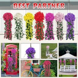 1PC Artificial Flowers Silk Violet Wall Hanging Wedding Scene Decor Home Potting Outdoor Garden Party Festival DIY Gifts Hotsale