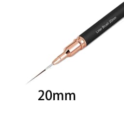 Black Nail Art Liner Brushes 5Sizes Painting Nail Design Pen /8/12/20/25mm Drawing Tool for Long Lines Thin Details Manicure Pen