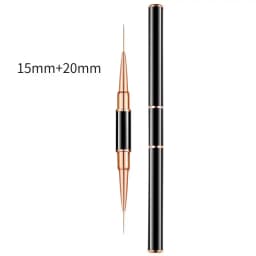 Black Nail Art Liner Brushes 5Sizes Painting Nail Design Pen /8/12/20/25mm Drawing Tool for Long Lines Thin Details Manicure Pen