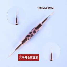 Black Nail Art Liner Brushes 5Sizes Painting Nail Design Pen /8/12/20/25mm Drawing Tool for Long Lines Thin Details Manicure Pen