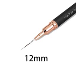 Black Nail Art Liner Brushes 5Sizes Painting Nail Design Pen /8/12/20/25mm Drawing Tool for Long Lines Thin Details Manicure Pen