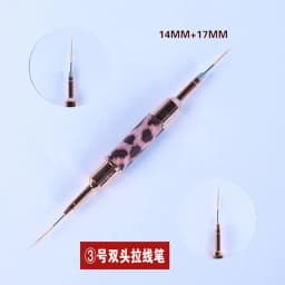 Black Nail Art Liner Brushes 5Sizes Painting Nail Design Pen /8/12/20/25mm Drawing Tool for Long Lines Thin Details Manicure Pen