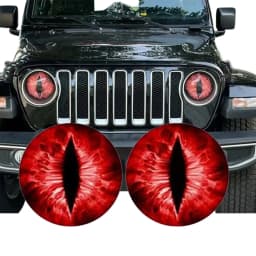 Beast Eyes Headlight Decals(1 PAIR) Eye of the Beast Car Sticker 3D Stereo Headlight Stickers Bumper Decoration