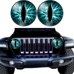Beast Eyes Headlight Decals(1 PAIR) Eye of the Beast Car Sticker 3D Stereo Headlight Stickers Bumper Decoration