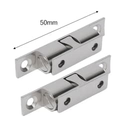 5/1pcs Furniture Door Ball Latch Brass Double Roller Spring Ball Catch Latches Cabinet Closet Door Adjustable Tension Latch