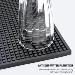 Bar Mat Rubber Coffee Bar Mats Anti-slip PVC Cup Mat Waterproof Heat Resistant Drain Mat for Bar Cafe Barista Cocktail Bartender
