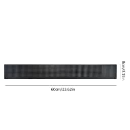 Bar Mat Rubber Coffee Bar Mats Anti-slip PVC Cup Mat Waterproof Heat Resistant Drain Mat for Bar Cafe Barista Cocktail Bartender