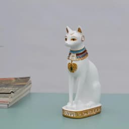 Cat Statue Ornament Egyptian Cat Figurine Statue Decoration Vintage Cat Goddess Statue Home Garden Mini Animal Ornament