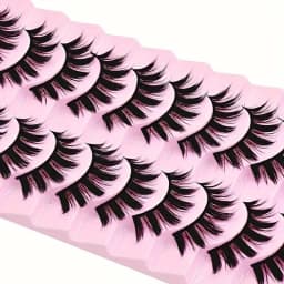 10 Pairs of False Eyelashes, Thick Eyelash Extensions, Reusable Eyelash Eye Makeup Tools (10 Pairs)