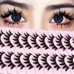 10 Pairs of False Eyelashes, Thick Eyelash Extensions, Reusable Eyelash Eye Makeup Tools (10 Pairs)