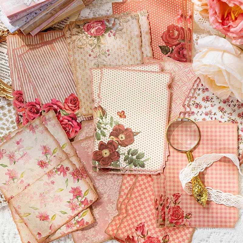 30Pcs/Pack Gentle Wind Series Scrapbooking Decorative Paper Material Perfect for Collage Journaling Craft Diy Supplies