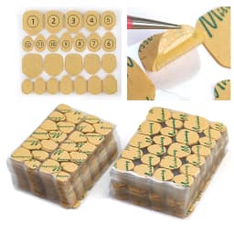 10Sheets/240Pcs Double Side Adhesive Tape Glue Sticker For Fake Nails Super Sticky Waterproof Breathable Transparent Jelly Glue