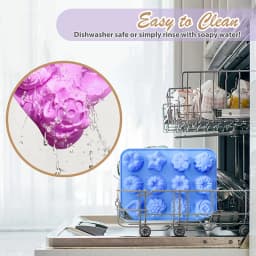 Silicone Flower Shapes Chocolate Ice Cube Jelly Blossom Rose Baking Tray Molds Unique Heart Star Food Grade Non-stick BPA free