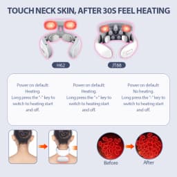 TENS Pulse Back Neck Massage Wireless Smart Sholder Cervical Massager Heating Muscle Punch Beating Care Device