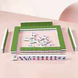 24/26/30mm Mini Mahjongs Board Game Portable Travel Set 144pcs Chinese Mahjongs Classic Traditional Chinese Family Tabletop Game