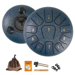 Miwayer 6" Steel Tongue Drum Gift Set | 11-Note Sound Healing Instrument w/Tuning Kit | Yoga/Meditation/Anxiety Relief Tool
