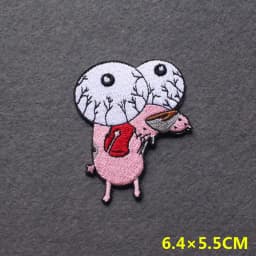 Anime Patch Embroidered Patches For Clothing Stickers DIY Fox Hook Loop Stripes Cartoon Patch Iron On Patches On Clothes Decor