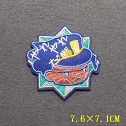Anime Patch Embroidered Patches For Clothing Stickers DIY Fox Hook Loop Stripes Cartoon Patch Iron On Patches On Clothes Decor