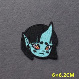 Anime Patch Embroidered Patches For Clothing Stickers DIY Fox Hook Loop Stripes Cartoon Patch Iron On Patches On Clothes Decor
