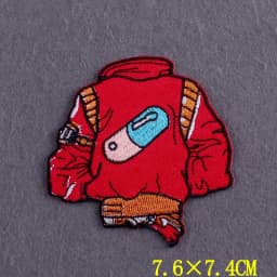 Anime Patch Embroidered Patches For Clothing Stickers DIY Fox Hook Loop Stripes Cartoon Patch Iron On Patches On Clothes Decor