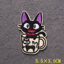 Anime Patch Embroidered Patches For Clothing Stickers DIY Fox Hook Loop Stripes Cartoon Patch Iron On Patches On Clothes Decor