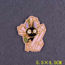 Anime Patch Embroidered Patches For Clothing Stickers DIY Fox Hook Loop Stripes Cartoon Patch Iron On Patches On Clothes Decor