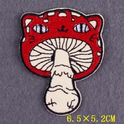 Anime Patch Embroidered Patches For Clothing Stickers DIY Fox Hook Loop Stripes Cartoon Patch Iron On Patches On Clothes Decor