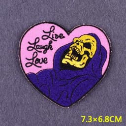 Anime Patch Embroidered Patches For Clothing Stickers DIY Fox Hook Loop Stripes Cartoon Patch Iron On Patches On Clothes Decor