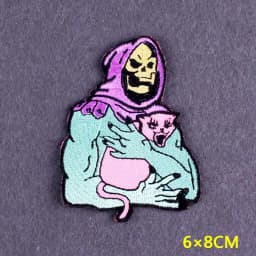 Anime Patch Embroidered Patches For Clothing Stickers DIY Fox Hook Loop Stripes Cartoon Patch Iron On Patches On Clothes Decor