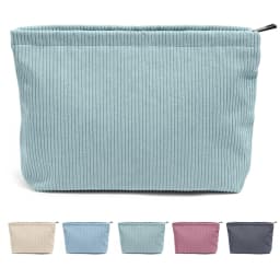 Corduroy Travel Cosmetic Bag Portable Makeup Storage Bag Purses Women Large Capacity Zipper Make Up Organizer Storage Clutch