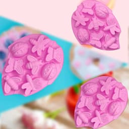 Insect Silicone Mold Butterfly Ladybug Bee Bug Chocolate Molds, Insects Cake Muffin Ice Cube Tray, Reusable Silicone Mould
