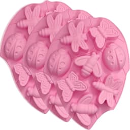 Insect Silicone Mold Butterfly Ladybug Bee Bug Chocolate Molds, Insects Cake Muffin Ice Cube Tray, Reusable Silicone Mould
