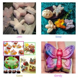 Insect Silicone Mold Butterfly Ladybug Bee Bug Chocolate Molds, Insects Cake Muffin Ice Cube Tray, Reusable Silicone Mould