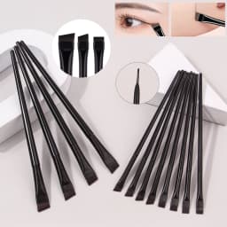 12PCS Scythe Eyeliner Brush Eyeshadow Blade Brush Detail Brush Bevel Eyebrow Brush Eyelid Down to Lying Silkworm Brush