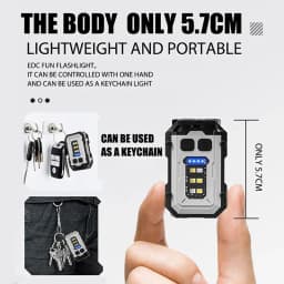 BALDR G111 Super Bright Pocket Torch Light LED Multifunctional Linterna Magnetic COB EDC Mini Keychain Flashlight Rechargeable