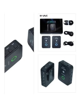 M-VAWE WP-9 Wireless Earphone Monitor 2.4G Rechargeable Transmitter Receiver with Volume Support Stereo Mono Mute Function