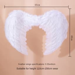 White Angel Feather Wings Festival PartyDecoration Props Scene Decoration Children Adult VictoriasSecret Fashion ShowPerformance
